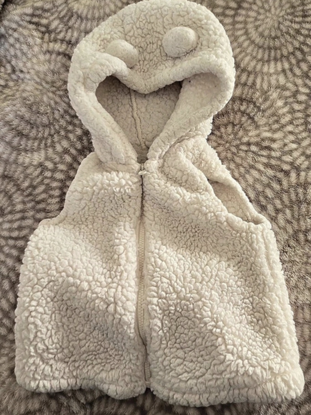 Carter's Baby Sherpa Hooded Vest 6-9M Like New